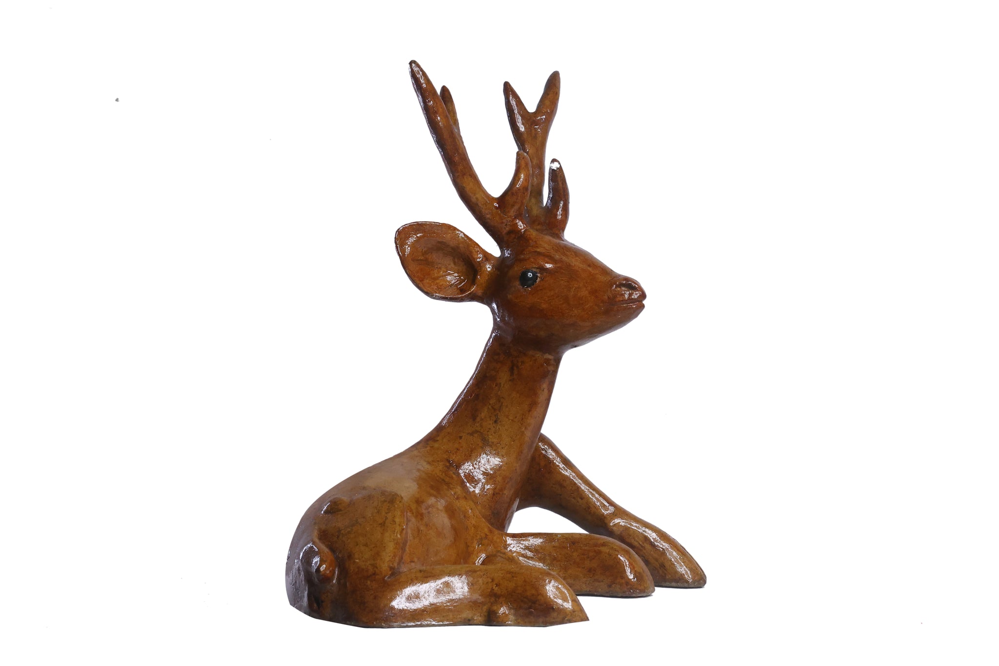 Handcrafted Paper Mâché Deer Figurine by Universal Tribes