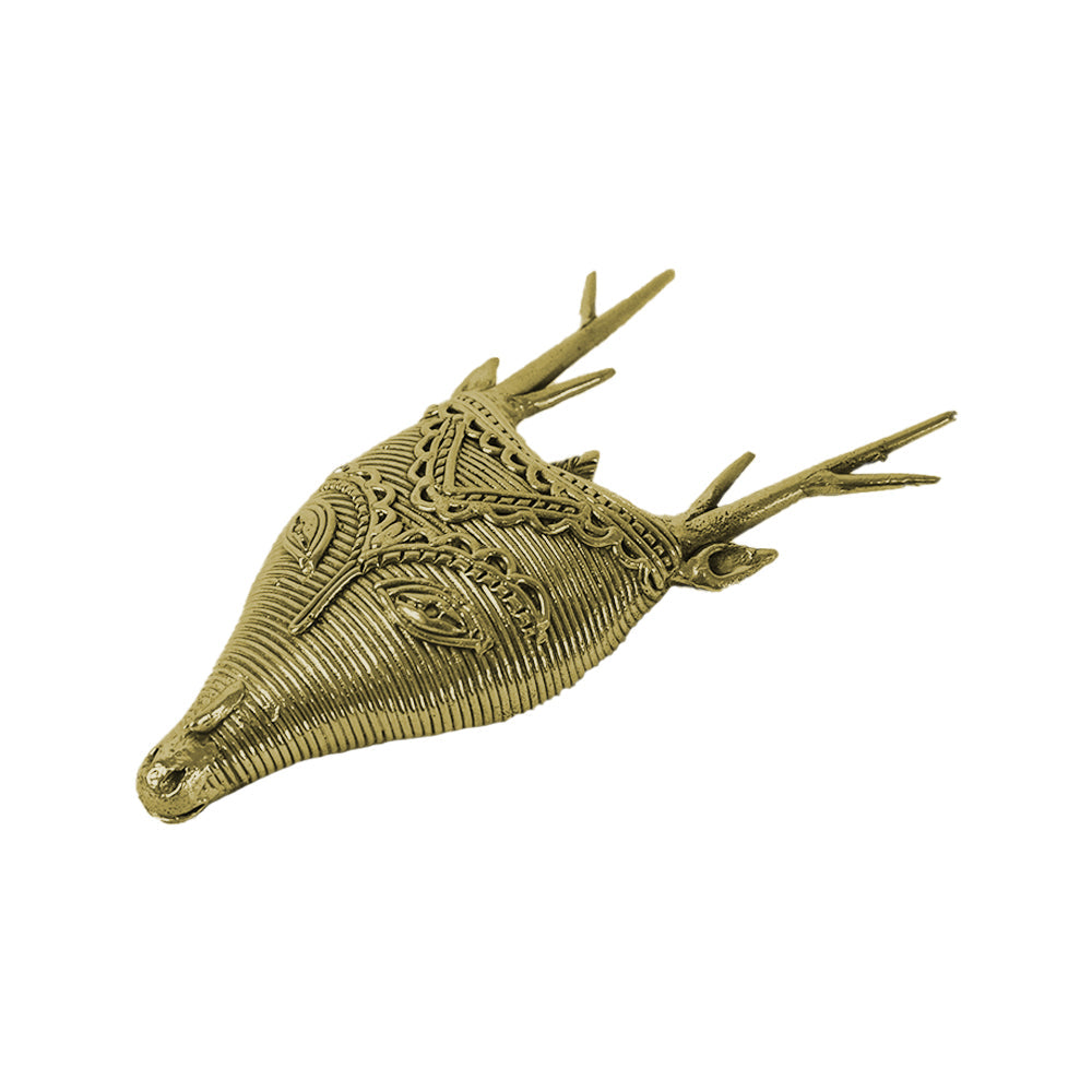 113.Introducing the Dhokra Art Deer Head - An Exquisite Symbol of Elegance!