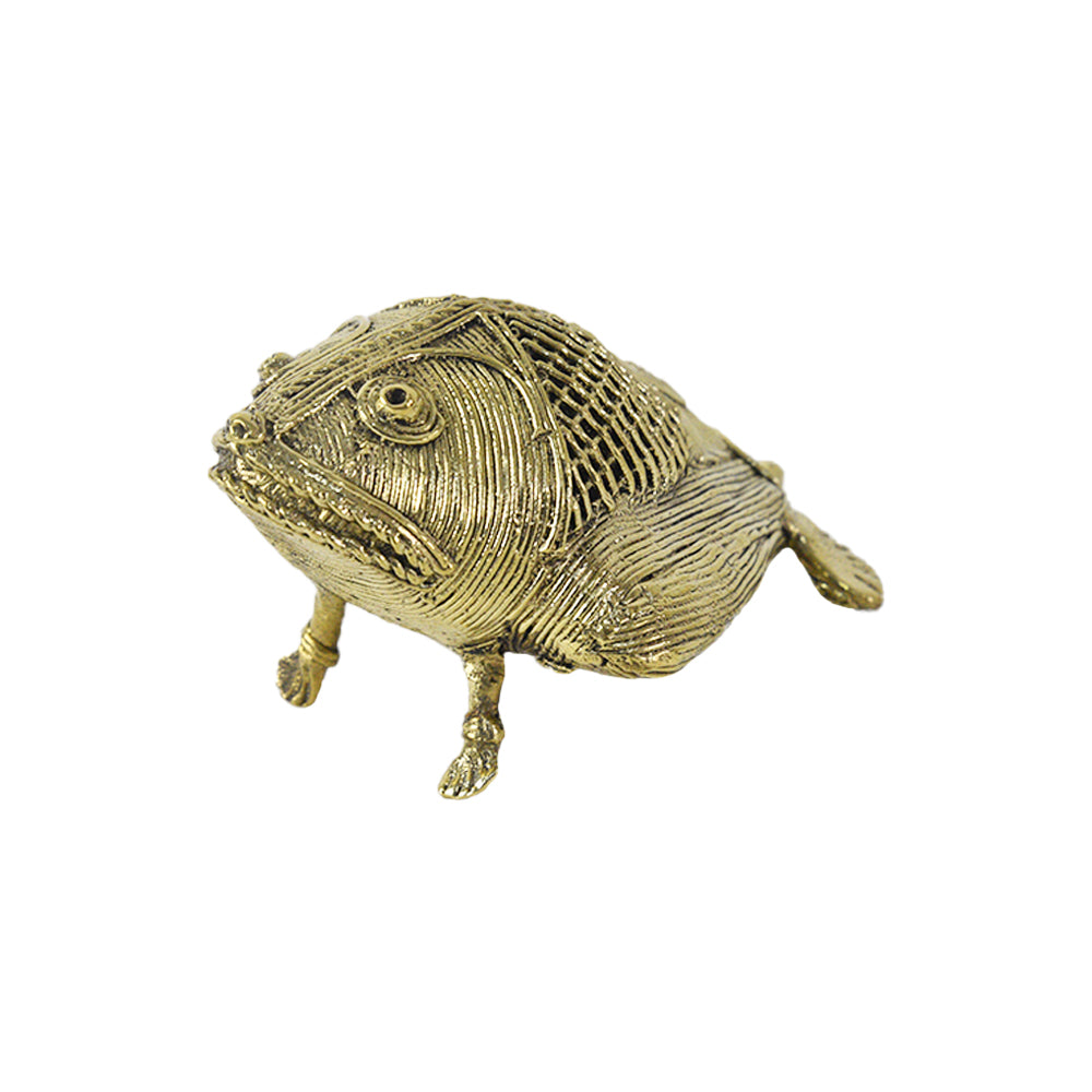117. Introducing the Dhokra Art Frog: A Timeless Expression of Craftsmanship