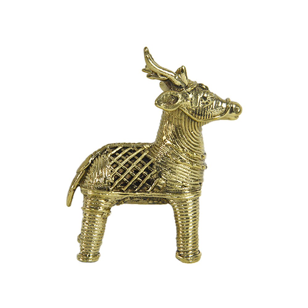 127. Big Animal Deer, a remarkable piece of art inspired by the ancient Dhokra technique.