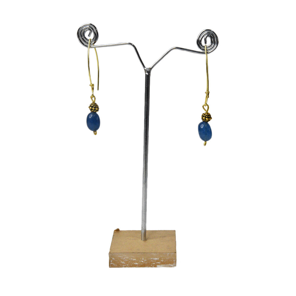 23. Naga oval-shaped earring (sapphire blue)