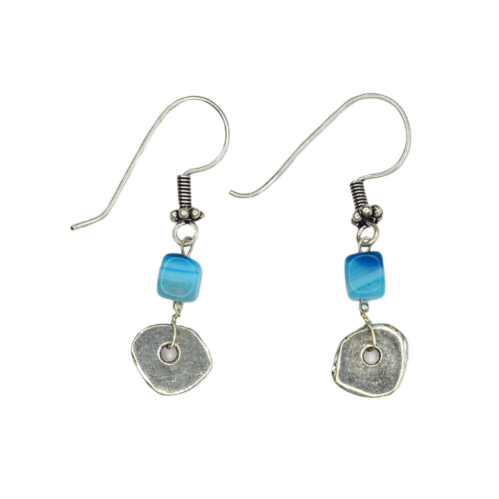 4. Naga  earring design  (sky blue colour )