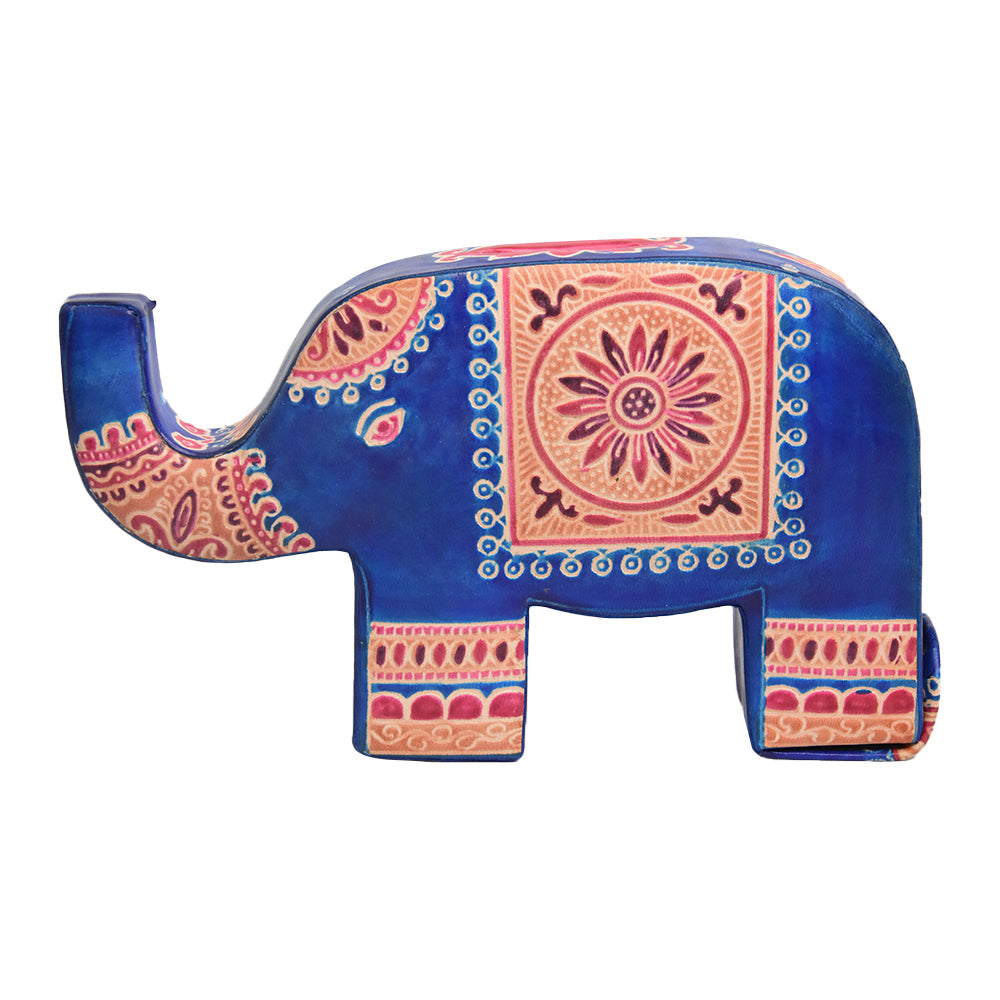 34. Leather Elephant Piggy Bank - A Stylish Blend of Function and Artistry!