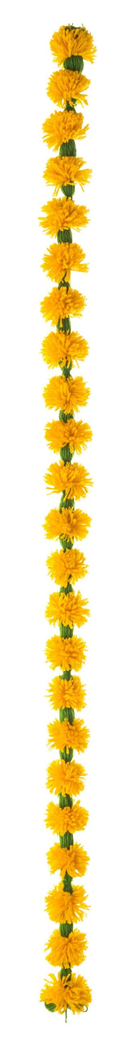 Vibrant Yellow Woolen Flower String