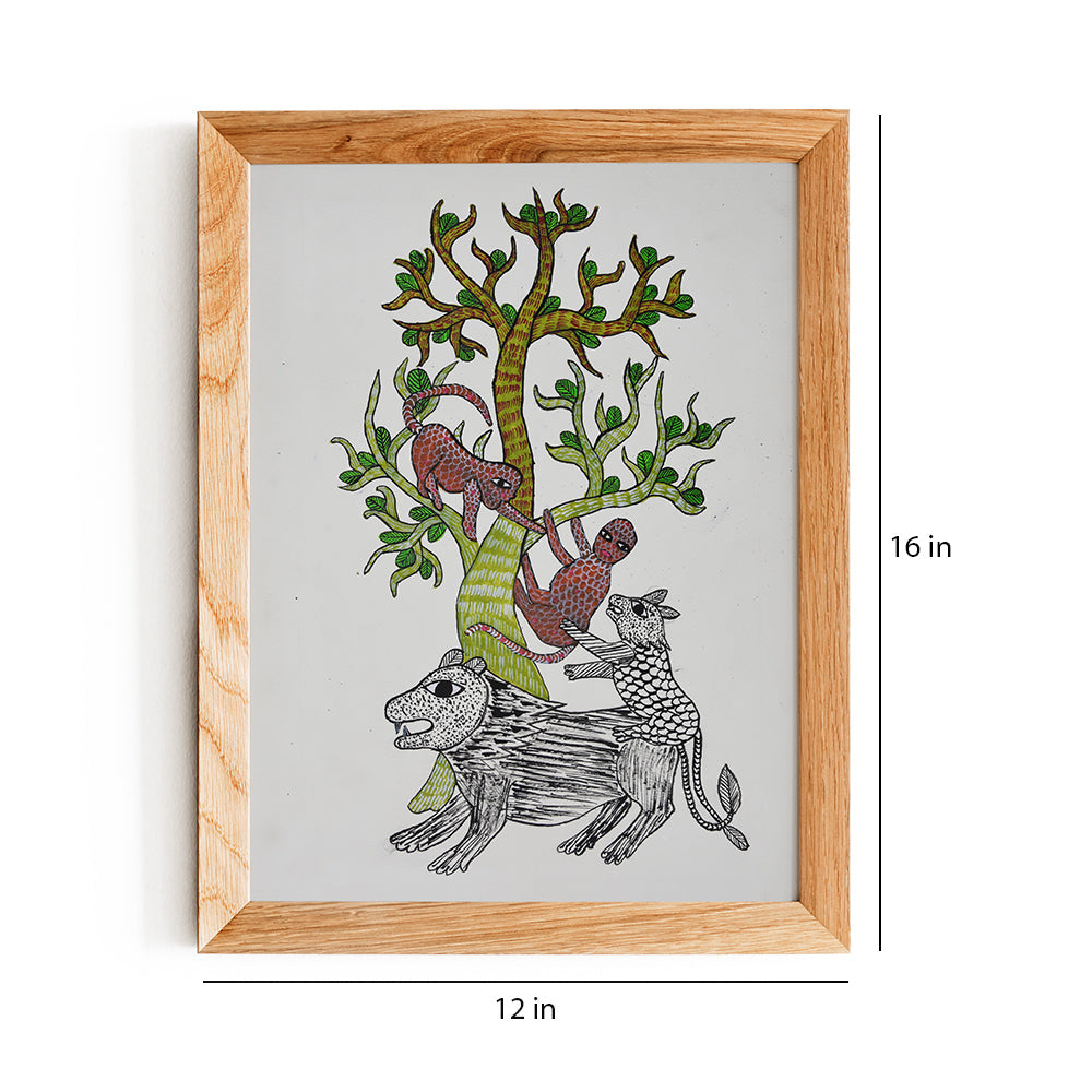 Gond tiger painting GD083