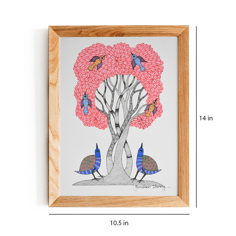 Gond Art with Our Exquisite Hand-Painted Masterpiece: The "Gond Art Tree of Life Painting" GDC041