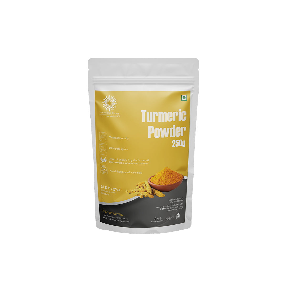 "Pure Organic Turmeric Powder - 250gm/500gm Packs | Universal Tribes"
